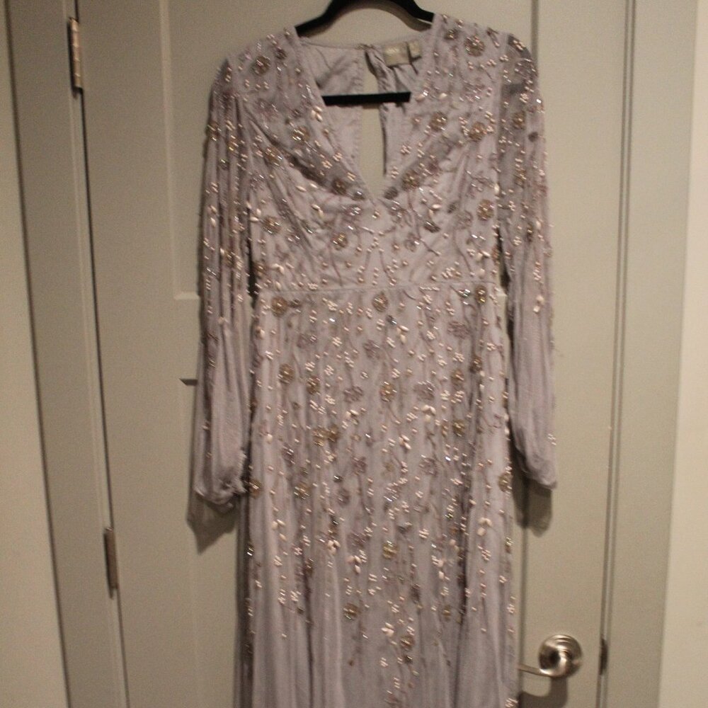 ASOS Bead Embroidered Floor Length Formal Dress